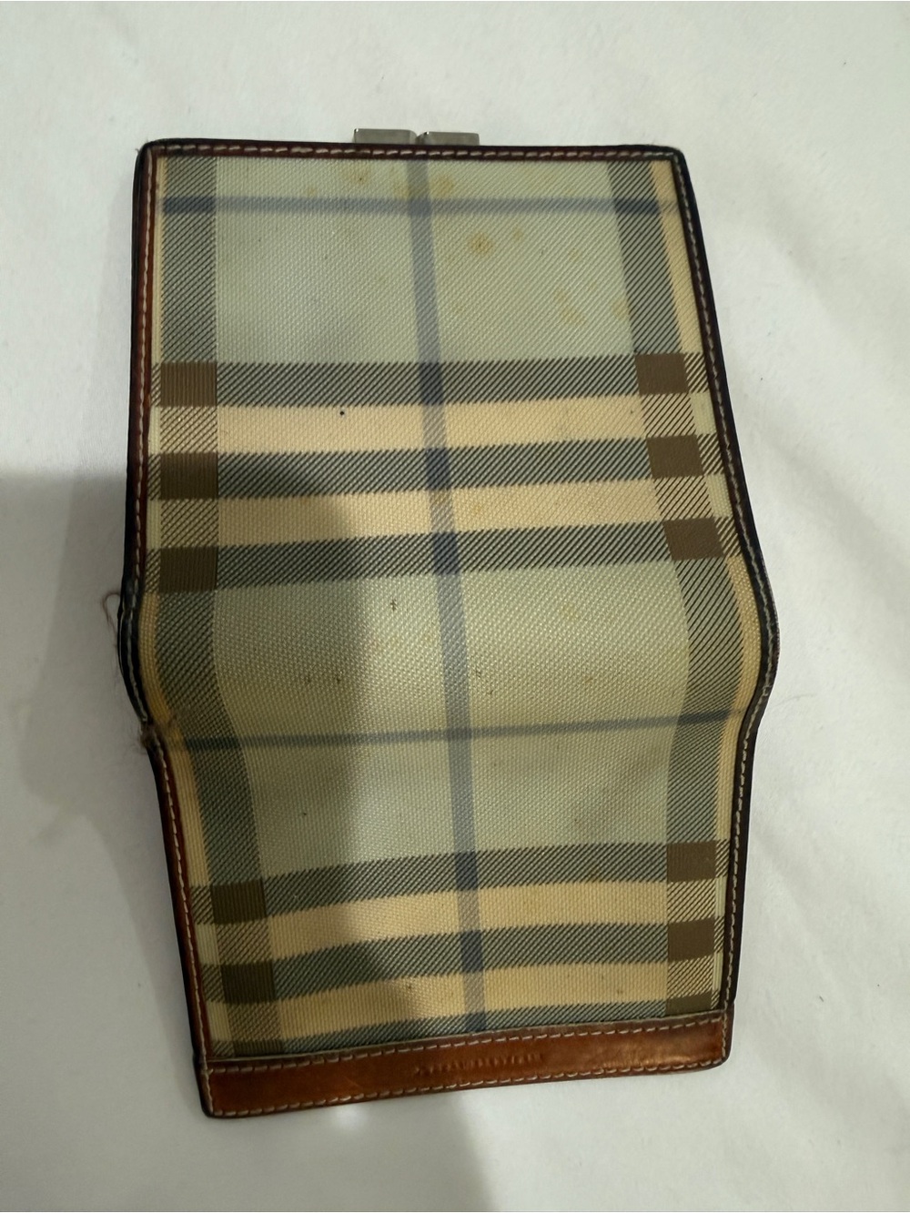 Authentic Plaid Vintage Burberry  Wallet - Beige and Brown